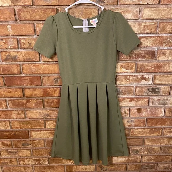 LuLaRoe Asymmetrical zip up dress with puffy sleeves size XS - Picture 5 of 8